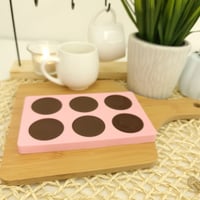 قالب سلكون شكل دائري لصنع 6 حبات