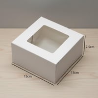 علب كيك ورقية بعدة مقاسات بنافذة شفافة