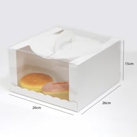 علب كيك بواجهة شفافة