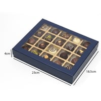 علب شوكولاتة فاخرة 20 قطعة بنافذة شفافة