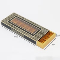 علب شوكولاتة مستطيلة مقسمة 24 قطعة