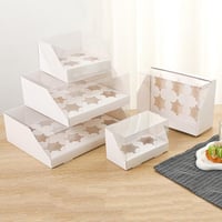 علب كب كيك مع غطاء شفاف