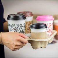 حامل اكواب 4 فتحات كرتون