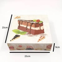 علب كيك ورقية 25*25*9 سم