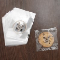 أكياس تغليف كوكيز شفافة - تصاميم متنوعة بعبارات وز...