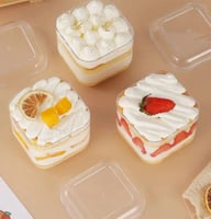 علب حلويات اكرليك مقاس 7*7*7.5 سم