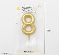 شموع ارقام ذهبي بعدة اشكال