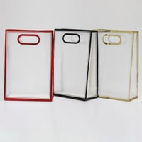 أكياس هدايا شفافة بإطار ملون لامع