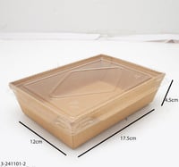 علب كرافت ورقية بلون بني و غطاء شفاف