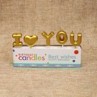 شموع تزيين الكيك I LOVE YOU