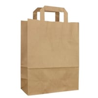 اكياس ورقية كرافت مع يد مسطحة