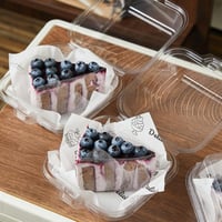 علبة تقديم كيك فردية بغطاء محكم