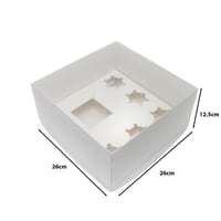 علبة ورقية للتورتة والكب كيك