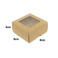 علب حلويات ورقية بنافذة بعدة الوان