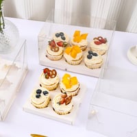 علب كب كيك شفافة