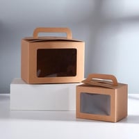 علب توزيعات بمقبض ونافذة شفافة