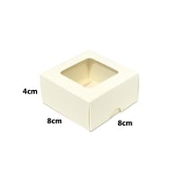 علب حلويات ورقية بنافذة بعدة الوان