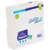 مناديل سفرة ابيض 33*33 سم