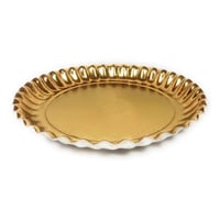 صحن ورق ذهبي دائري