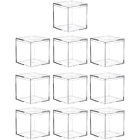 علب اكريلك بغطاء متصل 10*10*10 سم