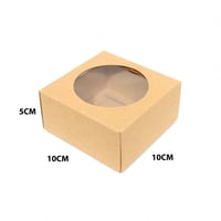 علب ورقية بنافذة شفافة بعدة الوان