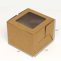 علب كيك وحلويات بنافذة شفافة