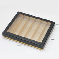 علب شوكولاتة فاخرة 6 قطعة بنافذة شفافة