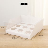 علب كب كيك مع غطاء شفاف