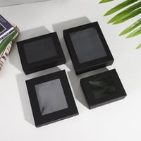 علبة ورقية بنافذة شفافة بعدة الوان