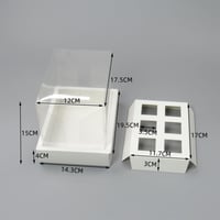 علب حلى شفافة مع مقسم داخلي