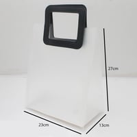 أكياس بلاستيك ثلجية بقبضة جلد مربعة بعدة ألوان مقا...