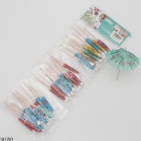 تغريسات خشبية مظلة لتزيين الحلا و للمشروبات