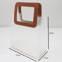 اكياس بلاستيك ثلجية بقبضة جلد مربعة بعدة الوان مقا...