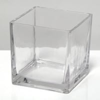 فازات زجاجية مربع 15 *15 سادة