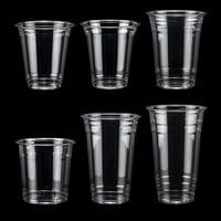 اكواب عصير بلاستيك شفافة