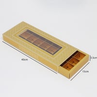 علب شوكولاتة مستطيلة مقسمة 24 قطعة