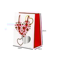 اكياس ورقية برسمه قلوب بعدة اشكال 18*10*23