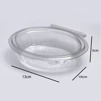 علب بلاستيك شفافة بيضاوية