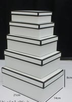 طقم علب هدايا مستطيل ببرواز بعدة ألوان