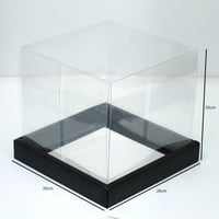علب هدايا شفافة بقاعدة 20*20*20 سم