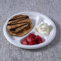 صحون بلاستيك مقسمة دائرية مقاس 22 سم