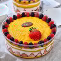 علب بلاستيك دائرية شفافه بمقاسات مختلفة