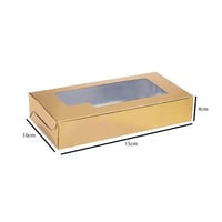 بوكسات مستطيلة ذهبية 15*10*4 سم