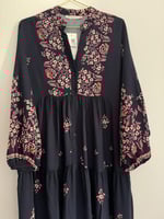 فستان ملمس قطني تركي بنقوش زهور