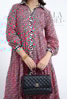 فستان قطن 100% بالون البنكي طويل 2025