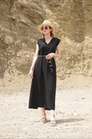 فستان كحلي عصري كاجوال صناعة تركية -PERRY