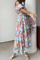 فستان صيفي اوف شولدر برسومات عصرية