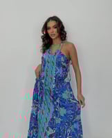 فستان صيفي برسومات عصريه صناعة تركية