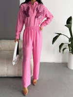 بنطلون نسائي بينك كاجوال مصنوع من خامات عالمية ومر...