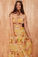 فستان اصفر فخم للمناسبات - SETRE